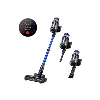 Nuvian V22 cordless stick vacuum, blue