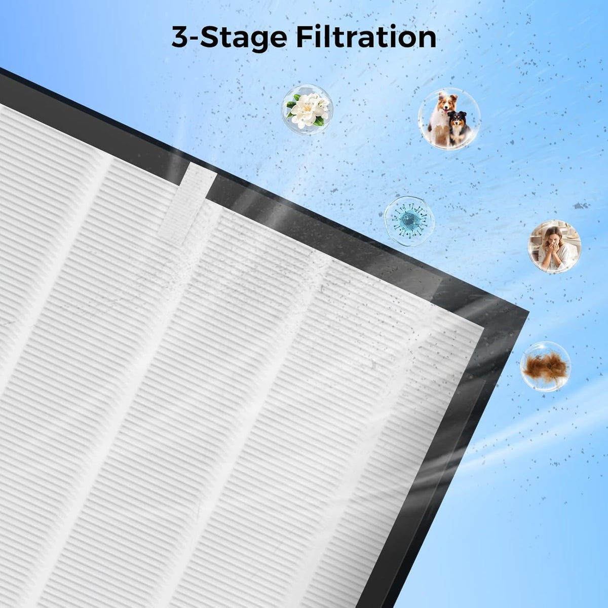 Filtre Nuvian ZY3866G à trois étapes de filtration, vue en angle
