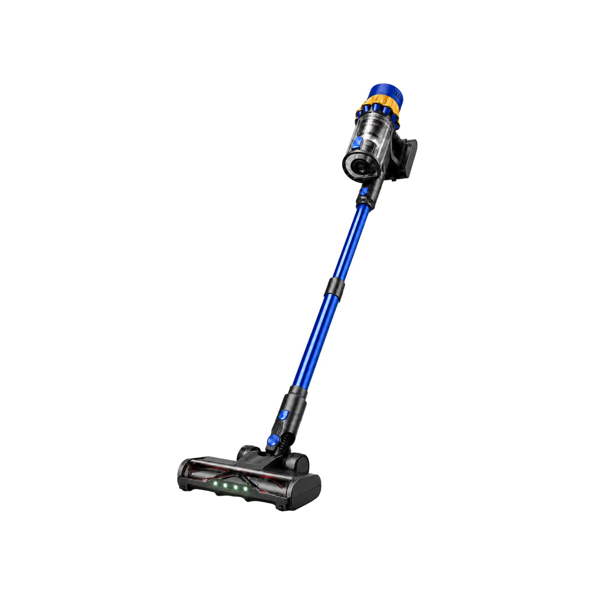Nuvian V22 cordless stick vacuum in blue on a white background