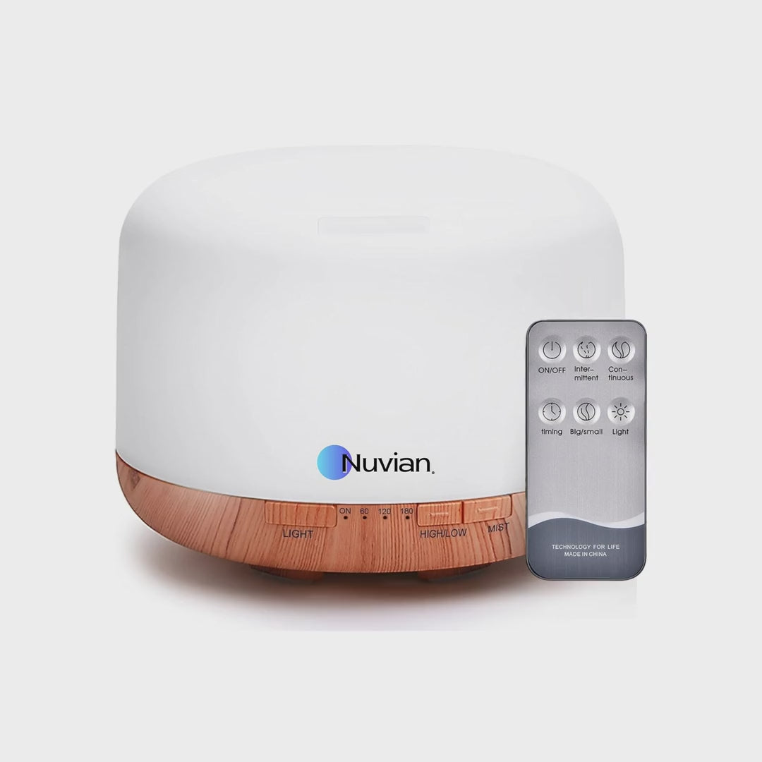 Vidéo de présentation du diffuseur d'huiles essentielles Nuvian 500 ml, 5 en 1